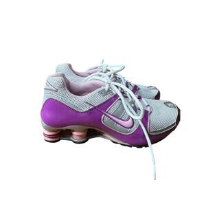 Nike Shox NZ Youth Size 5.5 White Pink Purple Sneakers – Y2K Running Shoes